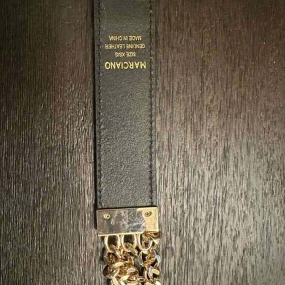 Marciano Triple Row Gold Chain Leather Belt - Picture 2 of 3